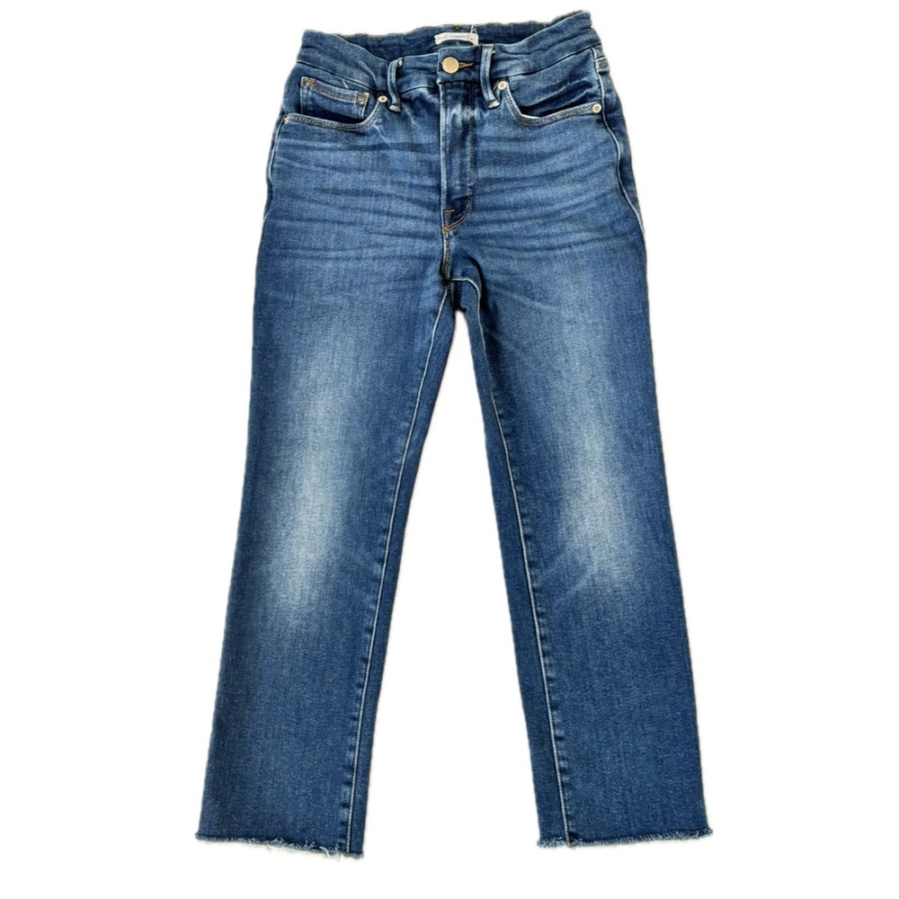 Good American Blue Straight Leg Jeans
